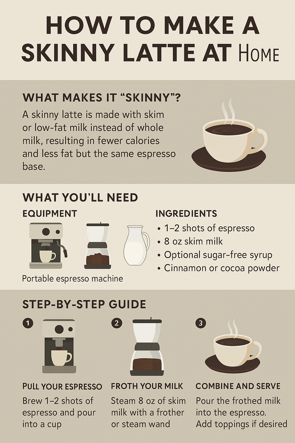 How to Make a Skinny Latte at Home: A Low-Calorie Coffee Delight