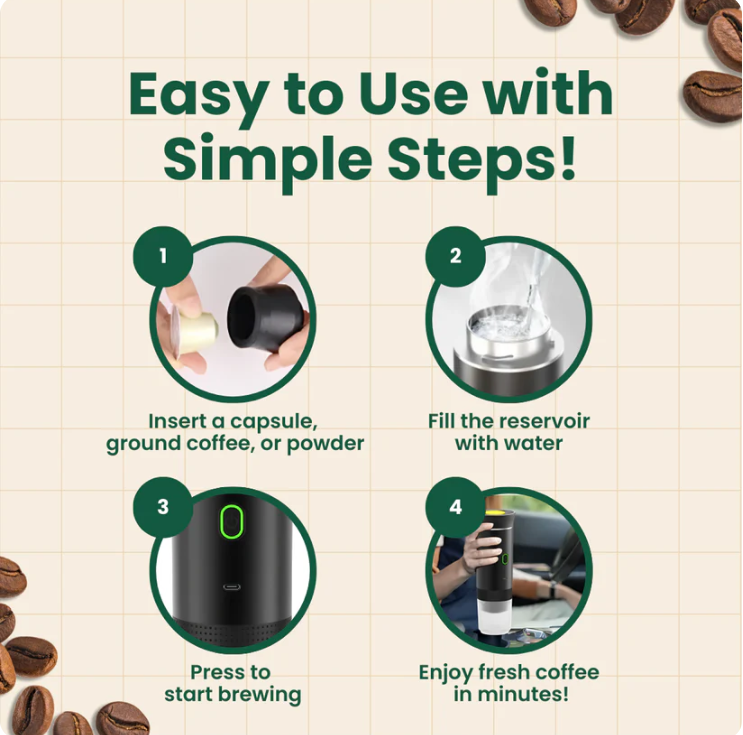 3 in 1 Portable Espresso Machine