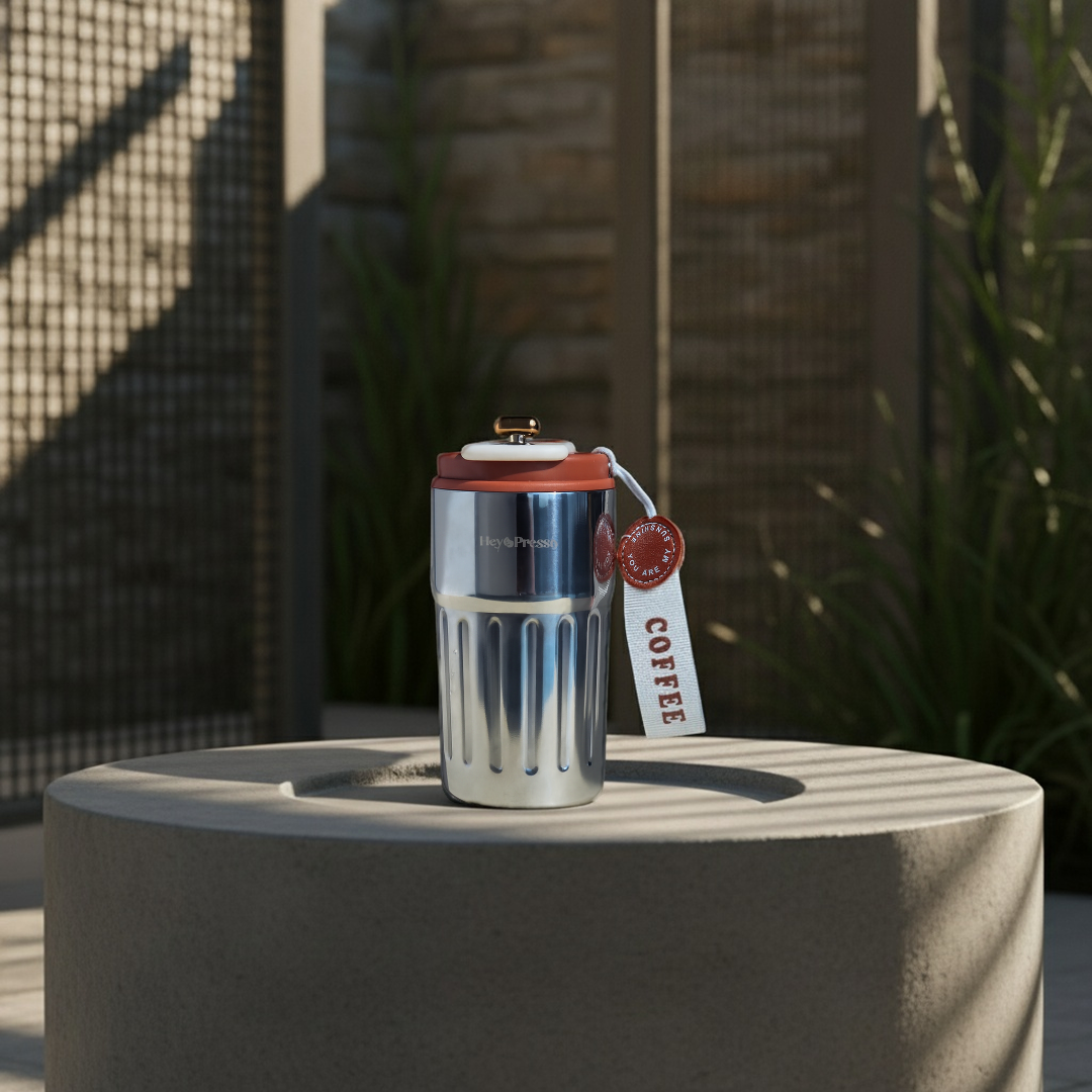 Smart Temperature Display Stainless Steel Coffee Cup – 450ml